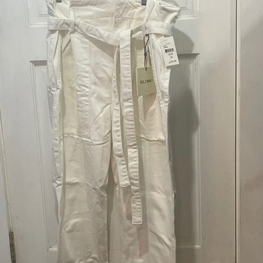 Nwt Dl1961 Women's Torino Susie Paper Bag High Rise Tapered Straight Jeans Sz 30